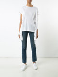 stonewashed cropped jeans