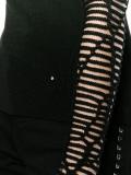 sheer ribbed sleeve jumper