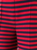 striped flared trousers