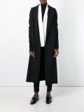 peaked lapel long coat
