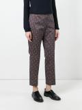 tile print trousers