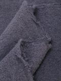 raw edge knitted scarf