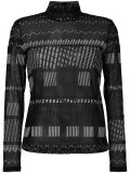 roll neck printed sweatshirt 