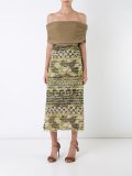feather print skirt