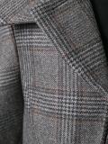 checked oversized coat