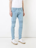 ribbed trim jeans 