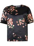 floral print satin top