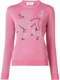 poodle embroidered jumper