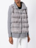 cashmere zipped fur jacket 