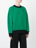bicolour neoprene sweatshirt