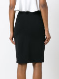 curved front pencil skirt