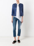 cropped paneled jacket