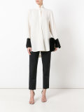 contrast-cuff blouse