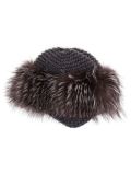 Cashmere and Fox Fur Fitted Hat