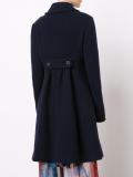 buttoned flared coat