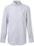 cutaway collar checked shirt 