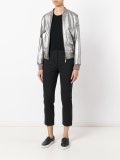 metallic bomber jacket