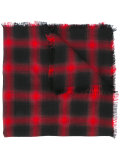raw edge checked scarf