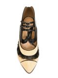 cut-out buckled shoes