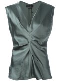 Romney pleated front top
