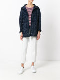 guipure lace hooded jacket