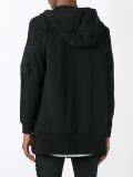 off-centre zipped hoodie