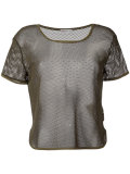 sheer mesh T-shirt