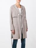 Dove leather coat