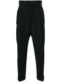 drop-crotch tailored trousers