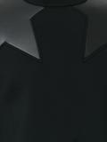 faux-leather insert sweatshirt