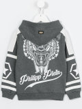 skull print hoodie