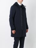 zipped hooded coat