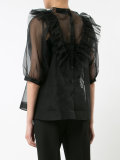 transparent ruffle blouse
