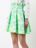 cloqué flared mini skirt