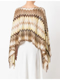 cropped knitted poncho