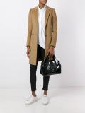 embossed logo tote bag