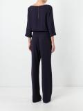 boat neck belted jumpsuit