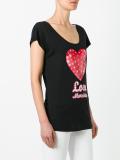 heart print T-shirt