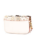 flower embellished clutch bag 