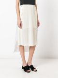 pleated front skirt
