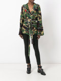 rose embroidered pyjama shirt