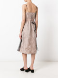 sheer layered flared dress