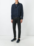 zipped bomber jacket