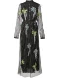 jacquard lace overlay dress