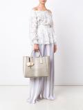 snakeskin effect tote 