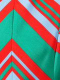 geometric print flared dress
