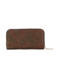 abstract print zipped wallet