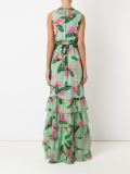 long floral print evening dress
