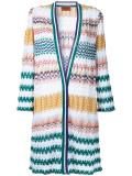 zig-zag pattern open cardigan