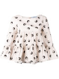 printed billowy blouse 
